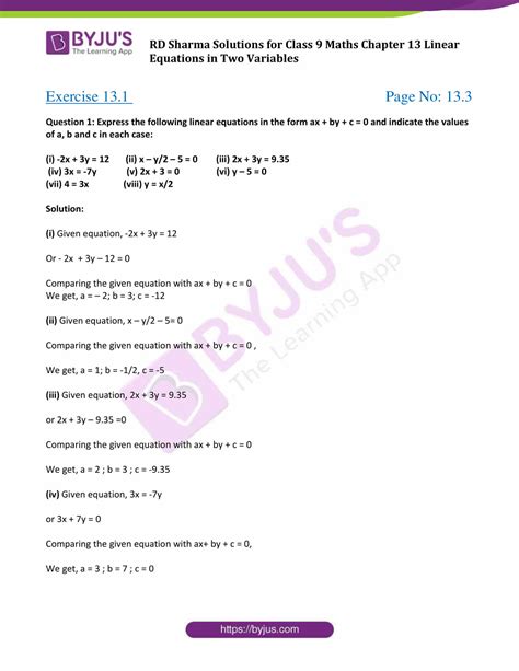13 chapter of 9th class maths solution Doc