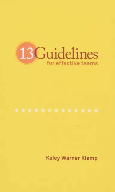 13 guidelines for effective teams Epub