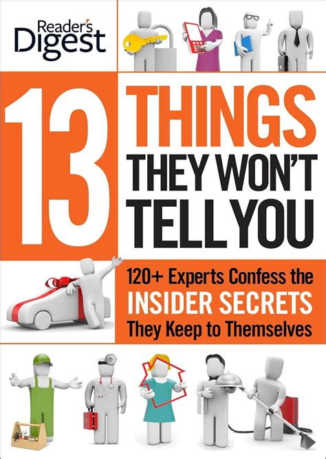 13 things they wont tell you 375 experts confess the insider secrets they keep to themselves Epub