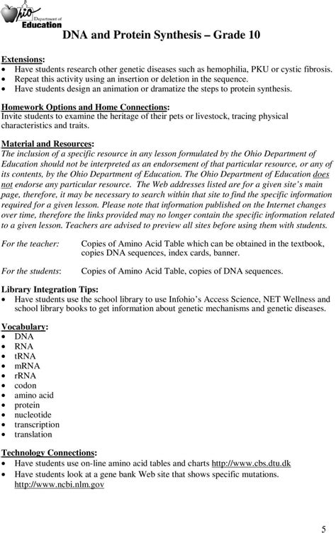 131 Rna Worksheet Answers Doc