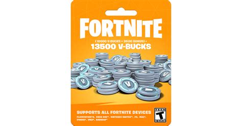 13500 fortnite v-bucks card