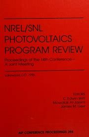 13th NREL Photovoltaics Program Review Proceedings of the Conference held in Lakewood, CO, May, 199 Epub