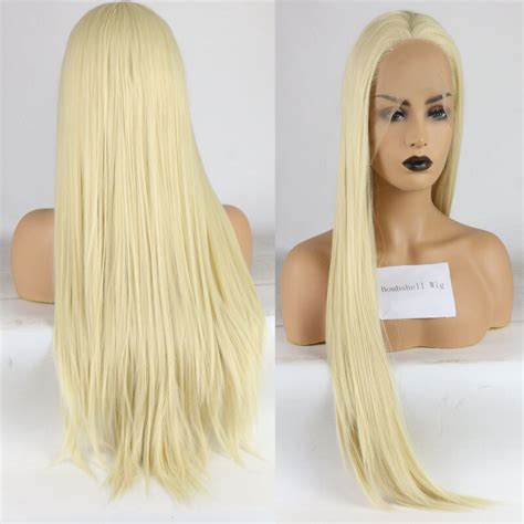 14" Blonde Bombshell: Synthetic Straight Wigs with Bangs