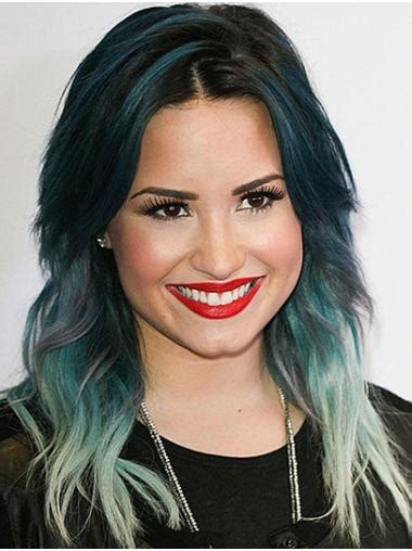 14" Lace Front Shoulder Length Ombre/2 Tone Without Bangs Demi Lovato Wigs