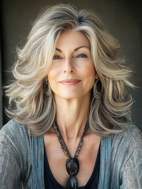 14" Shoulder Length Grey Layered Lace Front Wigs For Ladies: A Timeless Beauty