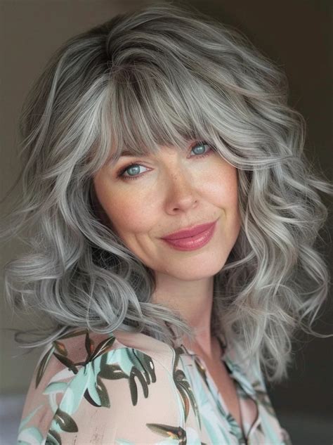 14" Shoulder Length Wavy Wigs for Lady Hand Tied Grey 2025