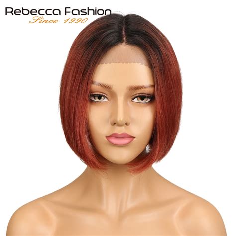 14" Straight Short Lace Front Two Tone Wigs