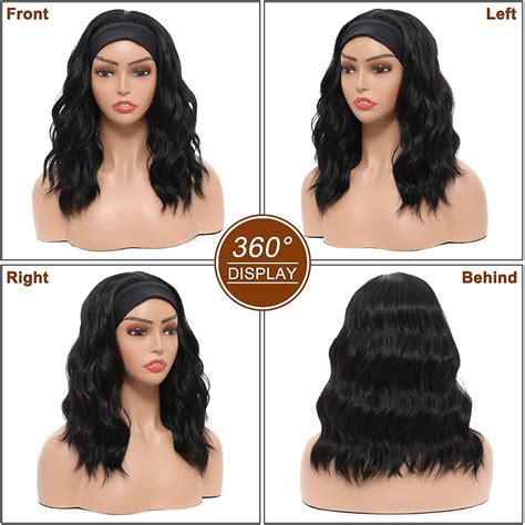 14 Inch Natural Black Synthetic Headband Wigs: The Perfect Accessory for Effortless Beauty