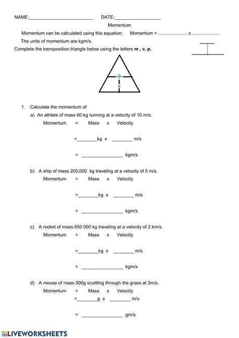 14 Math Skills Momentum Answers PDF