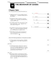 14 the behavior of gases chapter quiz PDF