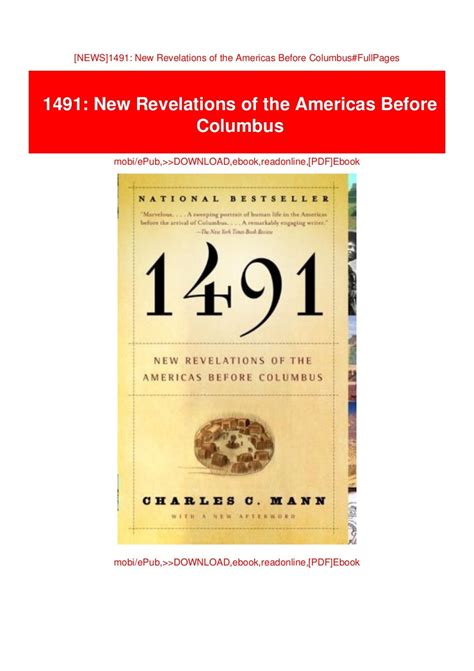 1491 new revelations of the americas before columbus Epub