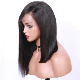 150% Density Bob Lace Front 13x6 Brazilian Remy Hair Straight Short Wigs With Baby Hair