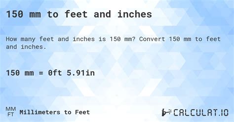 150mm to Feet: A Comprehensive Guide