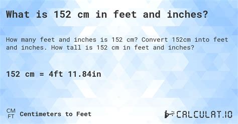 152 cm to inches