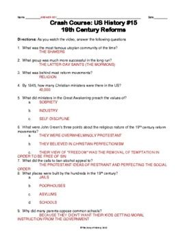 15th century reforms crash course answers