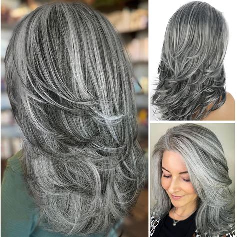 16" Grey Long Wavy Wigs: Wavy vs. Layered