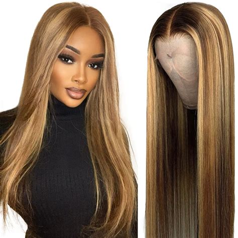 16" Long Straight Full Lace Wigs: Transform Your Style with Ombre Elegance