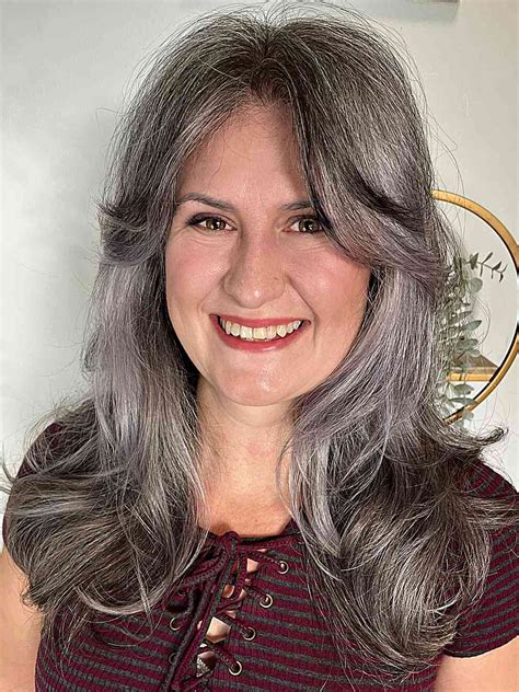 16" Monofilament With Bangs Long Grey Wig VS Other Wigs