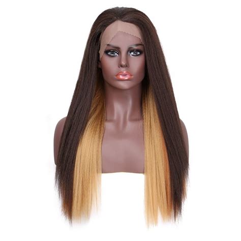 16" Straight Long Lace Front Ombre Wigs