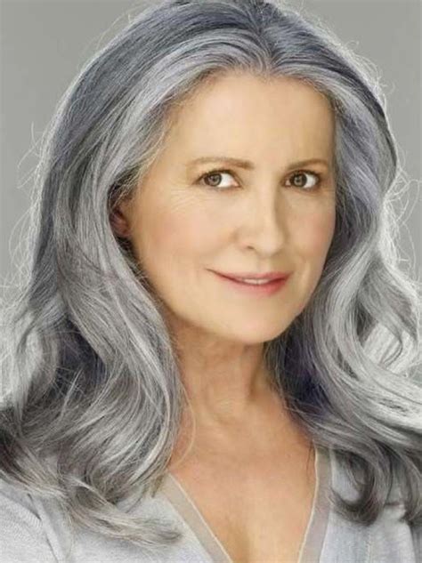 16" Wavy Shoulder Length Lace Front Grey Wigs for Lady