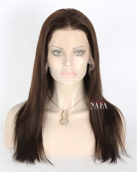 16” Luxurious Lady Wigs: Brown Full Lace, Straight, and Exquisite