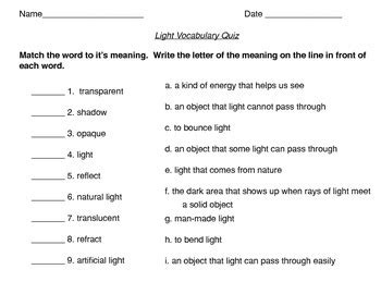 16 Study Light Vocabulary Review Answers Physics Epub