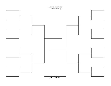 16 Team Bracket Printable