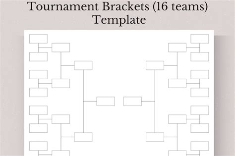 16 Team Tournament Bracket Template