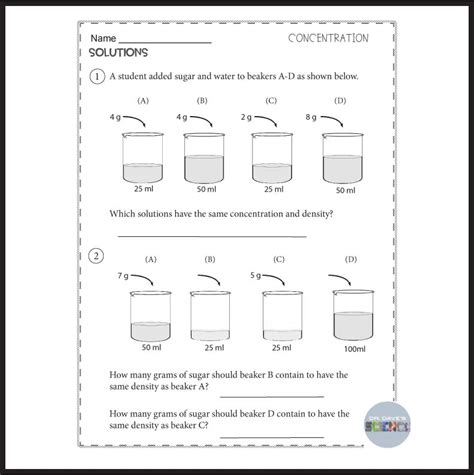 162 Concentrations Of Solutions Worksheet Answers Kindle Editon