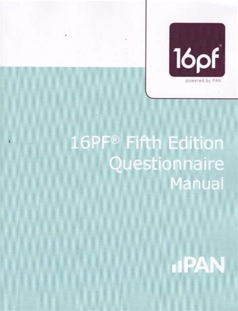 16pf fifth edition technical manual Doc