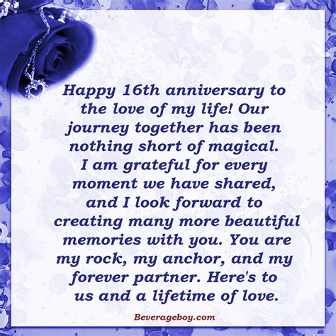 16th Wedding Anniversary: The Sapphire Anniversary