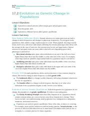 17 2 Evolution As Genetic Change In Populations Worksheet Answer Key Kindle Editon