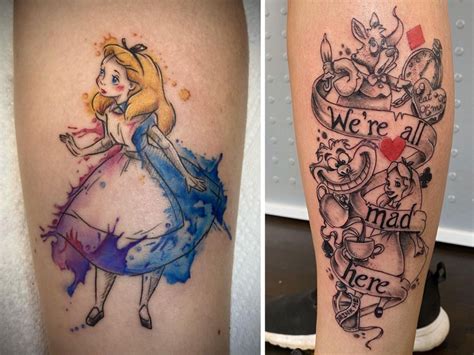 17 Captivating Tattoo Designs Inspired by the Enchanting Realm of "Alice in Wonderland"