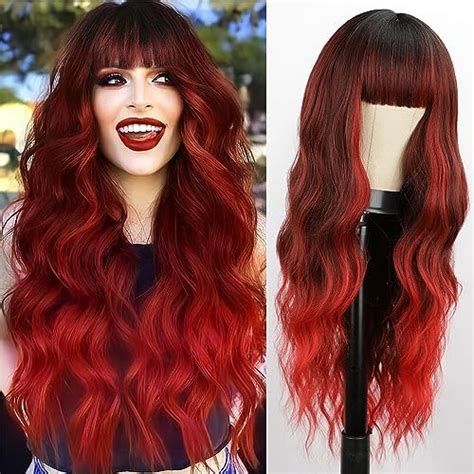 172 Red Wig with Bangs That Will Make You the Belle of the Ball