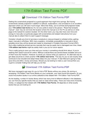 17th edition test forms Kindle Editon
