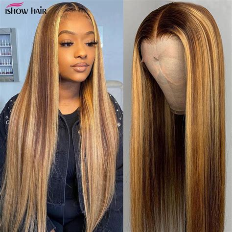 18" Long Straight Ombre Wigs Full Lace Wigs