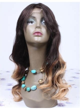 18" Long Wavy Full Lace Ombre Wigs