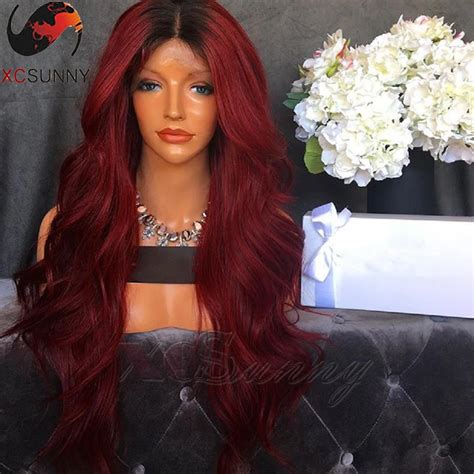 18" Long Wavy Full Lace Wigs Layered Ombre Wigs