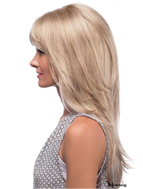 18" Synthetic Monofilament Long Blond Wig