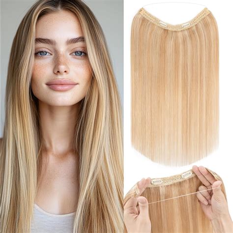 18-Inch Remy Human Hair Halo Extensions: