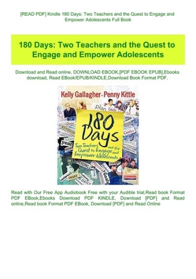 180 DAYS Two Teachers and the Quest to Engage and Empower Adolescents Epub