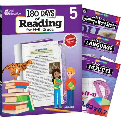 180 Days of Reading for Fifth Grade Easy-to-Use 5th Grade Workbook to Improve Reading Comprehension Quickly Fun Daily Phonics Practice for 5th Grade Reading 180 Days of Practice Reader