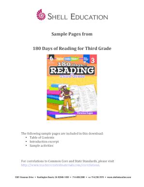 180 days of reading for third grade pdf Kindle Editon