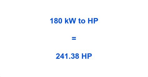 180kW to hp: Unveiling the Power Conversion