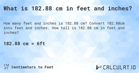 182.88 cm to inches