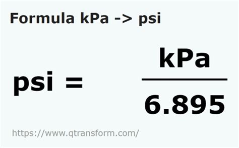 190kpa to psi