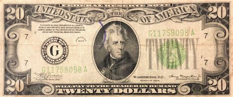 1934 series 20 dollar bill