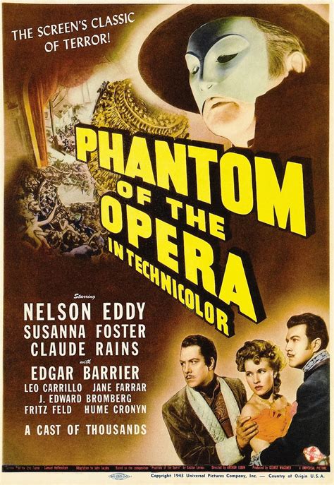 1943 phantom of the opera