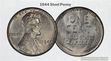 1944 Steel Penny with Copper Plating: