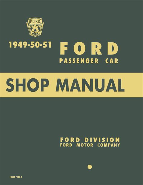 1949 1951 ford car repair shop manual original Reader